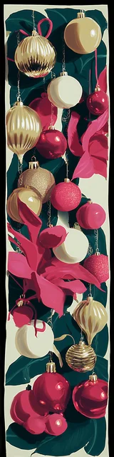 Free printable Christmas bookmarks of classic Christmas ornaments